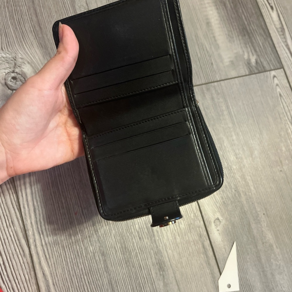 Vintage Celine Black Leather and Suede Wallet - Picture 7 of 8